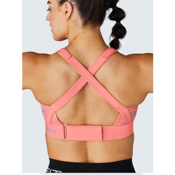 NWT she fit flex sports bra moisture wicking in the color watermelon sorbet 5Lux - Picture 3 of 12